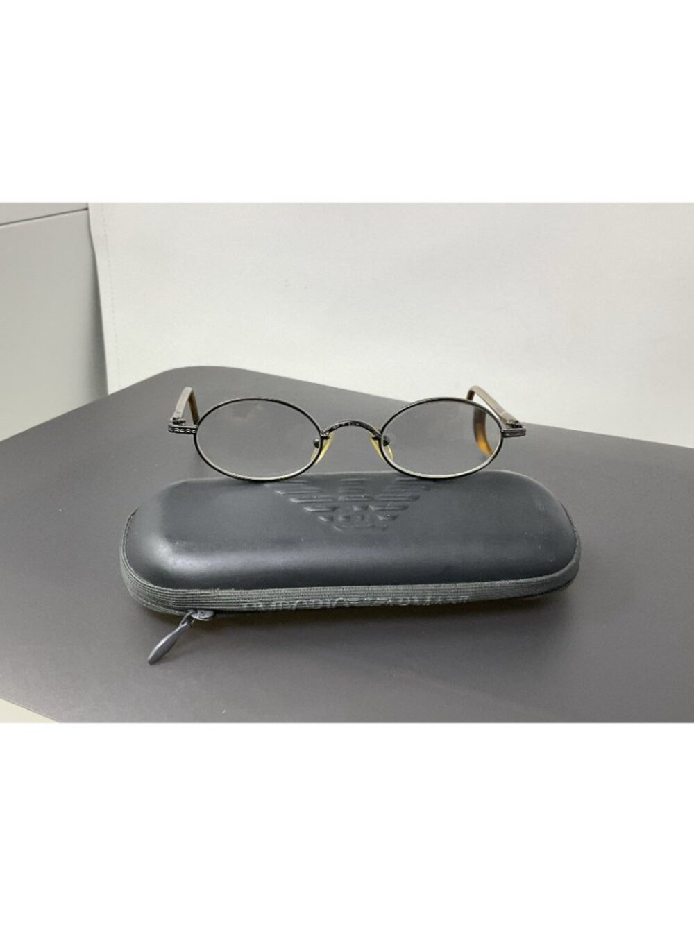 Vinatge Giorgio Armani GA 250 976 Dark Gunmetal  Oval Eyeglasses  Italy 44 [] 20 - Picture 3 of 13